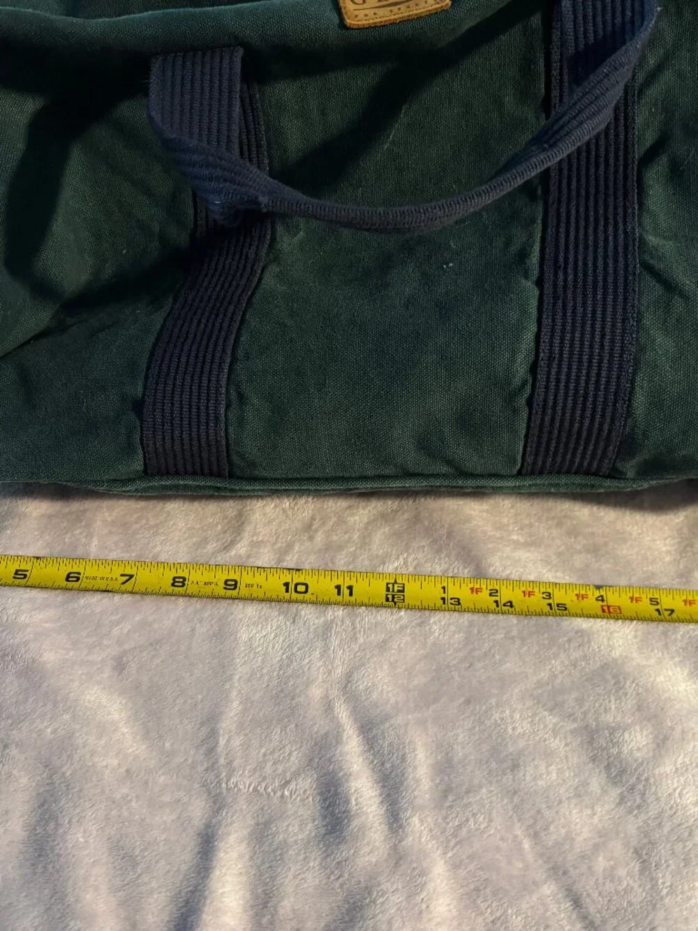 Gear for Sports Large Duffel Bag in green with blue straps, heavy-duty